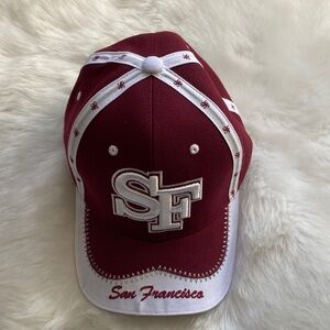 San Francisco Maroon and White Cap